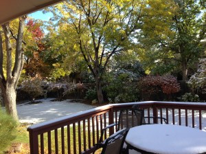 Snow in October - but then the sun comes out